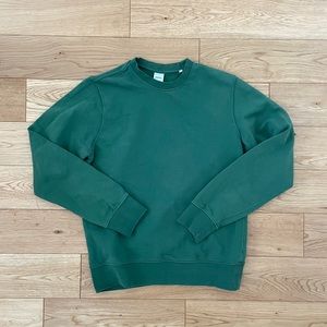ASPESI Men’s slim fit loopback cotton-jersey sweatshirt in GREEN — MEDIUM.